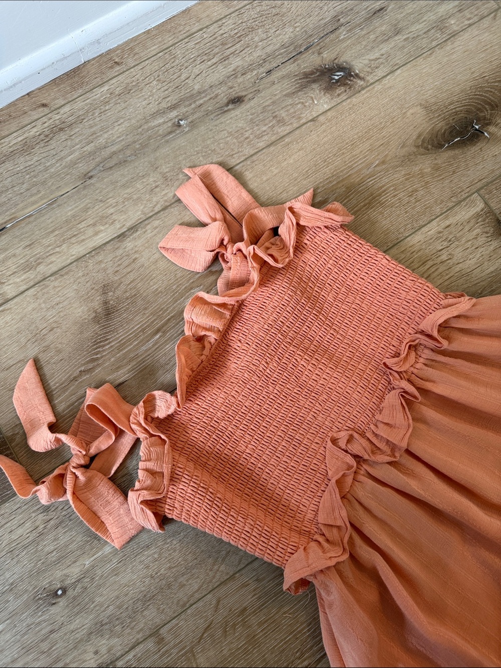Vici Coral Tie-Shoulder Tiered Midi Dress - Picture 4 of 6